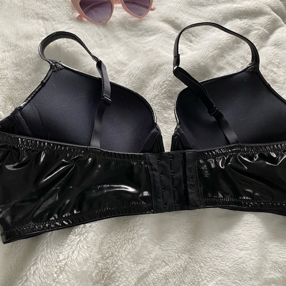 La Senza Faux Leather Push Up Wire Bustier Top - Picture 5 of 5